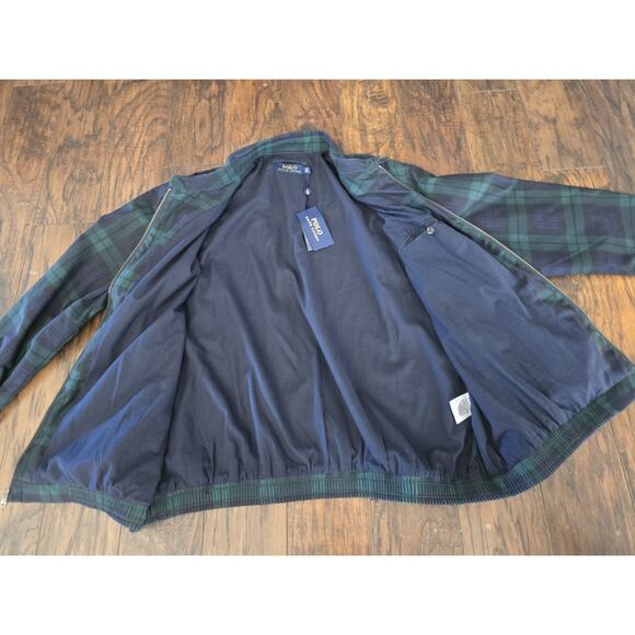 Polo Ralph Lauren Jacket Blue Green Plaid Tartan Full Zip Jacket Men’s 2XB - Picture 13 of 14